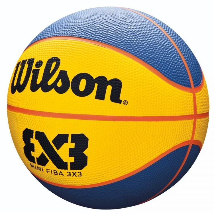 Мини-мяч баскетбольный Wilson FIBA 3х3 Mini Ball размер 3 желто-синий ...