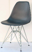 Стул Nik Chrom ML антрацит 01 на хромированных ножках, дизайн Eames DSR Eiffel Leg