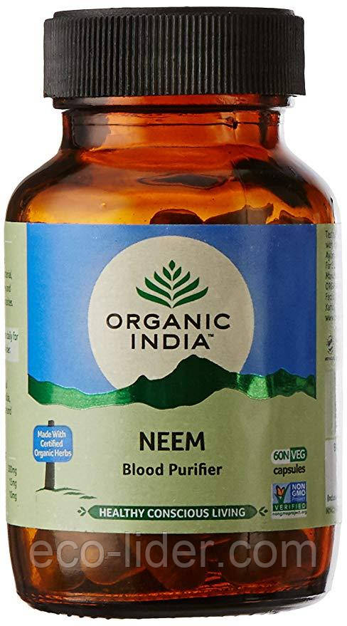 Neem Organic India (Ним Органік Індія) очищувач крові, 60 капсул, фото 1