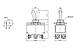 11-00-705. Тумблер К3082 (ON-OFF-ON), 6pin, 10A-250V, фото 2