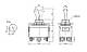 11-00-708. Тумблер KN3 (C) -203A (ON-OFF-ON), 6pin, 10A-250V, фото 2