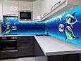 Скляний кухонний фартух із зображенням дельфінів, фото 2