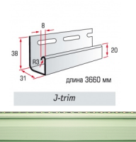 J-тримм. Джей профиль. Джейка. Джей планка. Профиль J. салатовый