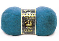 Пряжа Nako King Moher 11283 петрольний (нитки для в'язання Нако Кінг Мохер) 50% Мохер, 50% Преміум акрил