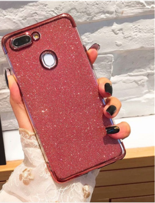 блискучий чохол для Huawei Y7 Prime 2018 Рожевий обідок