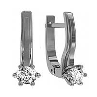 Золоті сережки з діамантами 0,38 карат