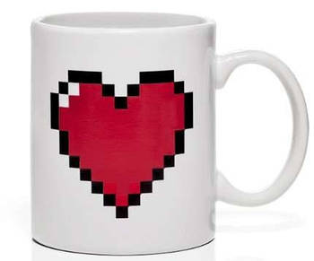 Чашка хамелеон Pixel Heart (300 мл)