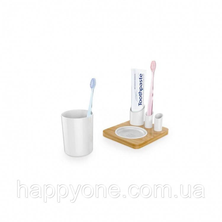 Підставка для зубної пасти та щіток зі стаканчиком