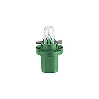 Автомобільна лампа 12600 (BAX) 12V 2W BAX 8.5 d/2 Green Philips