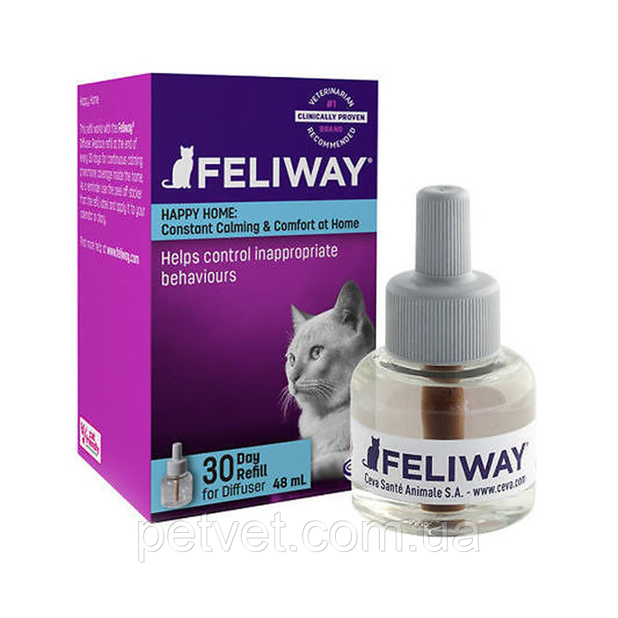 Фелівей (Feliway) феромон для котів змінний флакон, 48 мл