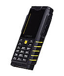 Телефон рація кнопковий мобільний захищений на 2 сім карти з функцією Powerbank Sigma DZ68 чорно-жовтий, фото 5
