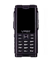 Телефон рація кнопковий мобільний захищений на 2 сім карти з функцією Powerbank Sigma X-treme DZ68 чорний
