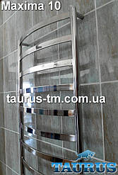 Сушарка для рушників Maxima 10/1050х450 у стильну ванну кімнату: під воду, ТЕН або гібридний (2 в 1). З 30х10