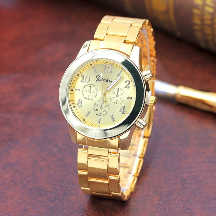 Золотистий годинник для жінок Geneva