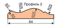 Фреза для изготовления наличника 125х32х70 (Профиль 2)