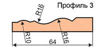 Фреза для изготовления наличника 125х32х70 (Профиль 3)