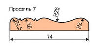 Фреза для изготовления наличника 125х32х80  (Профиль 7)