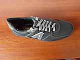 Кросівки чоловічі чорні із сірими вставками зручні (код 812), фото 5