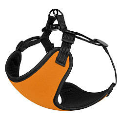 Шлея для собак дрібних пород неопрен 3d сетка, BronzeDog помаранчевий, XS - обхват шиї 20 см, обхват грудей