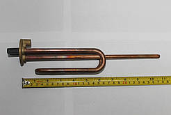 Тен гнутий мідний KAWAI для бойлера 1500 Вт (на фланці Ø 48 мм) з місцем під анод М6 / короткі контакти