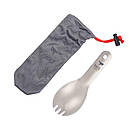 Титанова ложка-виделка Keith 117 мм, фото 10