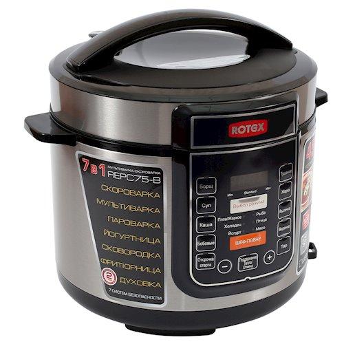 Кухонна мультиварка-скороварка ROTEX REPC75-B 900 Вт 17 режимів приготування