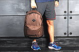 Стильний чоловічий рюкзак Nike, Найк з шкір. дном. Коричневий з чорним, фото 2