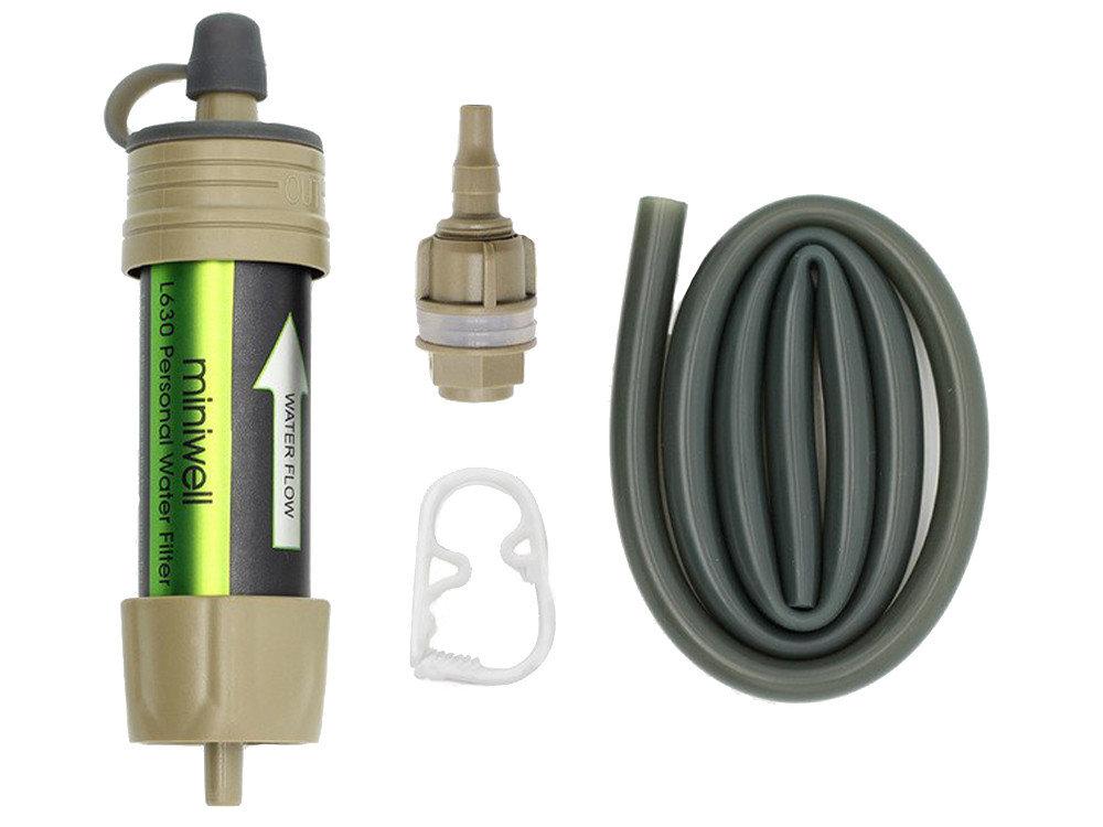 Портативний туристичний фільтр для води Miniwell L630 похідний переносний Coyote