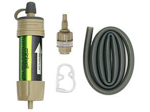 Портативний туристичний фільтр для води Miniwell L630 на 2000 л похідний переносний Coyote