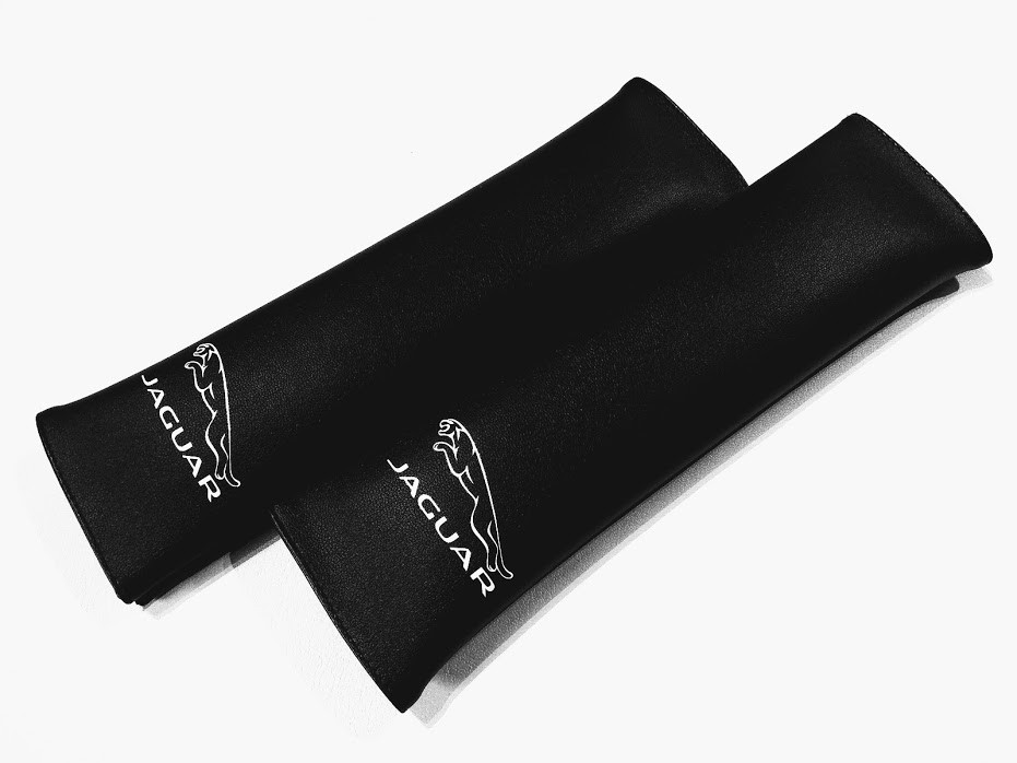 Подушки накладки на ремінь безпеки Jaguar чорні