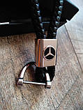 Брелок для автомобіля Mercedes Benz шкіряний брелок для автомобіля мерседес + подарункова коробка, фото 8
