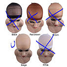 Шапочка для сну, під перука телесна, бежева унісекс-сіточка для волосся, фото 2