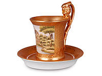 Чайный набор фарфоровая чашка с блюдцем Lefard Усадьба на 2 предмета 93-097 фарфор