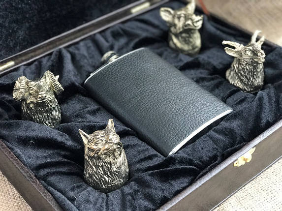 Стопки перевертні Люкс Nb Art 4 штуки з флягою 48440016 VE, фото 1