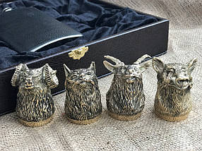 Стопки перевертні Люкс Nb Art 4 штуки з флягою 48440016 VE, фото 3