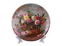 Декоративная тарелка Adekor Цветы 19 см 662-576 настенная керамическая декор на стену