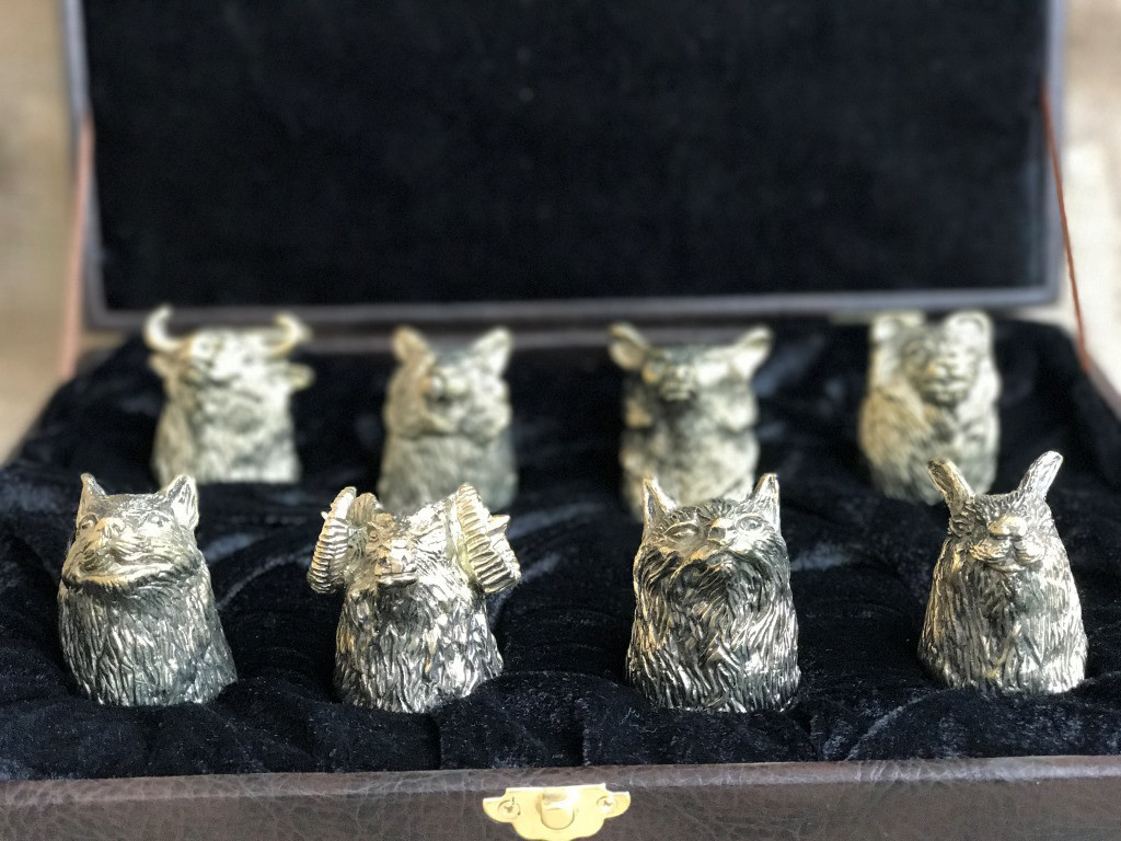 Набір бронзових чарок Nb Art Полювання 8 шт 48440035 VE