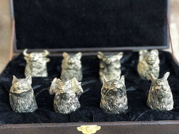 Набір бронзових чарок Nb Art Полювання 8 шт 48440035 VE, фото 1