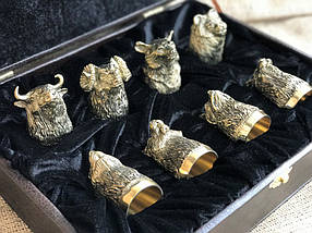 Набір бронзових чарок Nb Art Полювання 8 шт 48440035 VE, фото 3