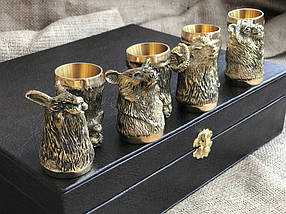 Набір бронзових чарок Nb Art Полювання 8 шт 48440035 VE, фото 5