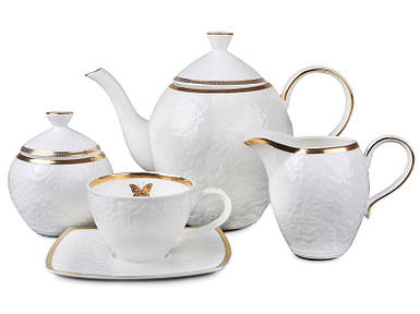 Чайний набір Lefard Золота метелик на 15 предметів 586-324 набір для чаю сервіз