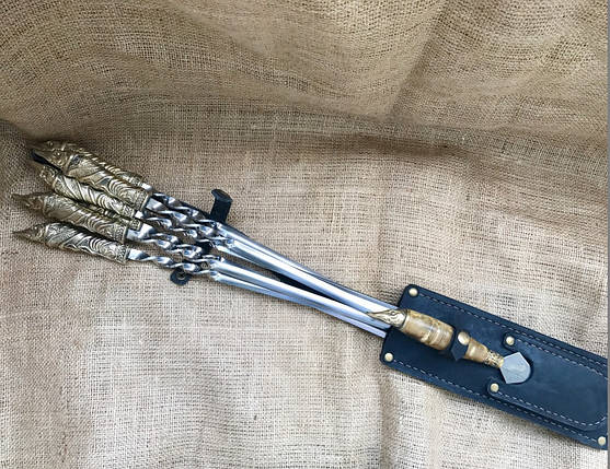 Шампура Люкс Щука з вилкою для зняття м'яса Nb Art 47330072 VE, фото 2