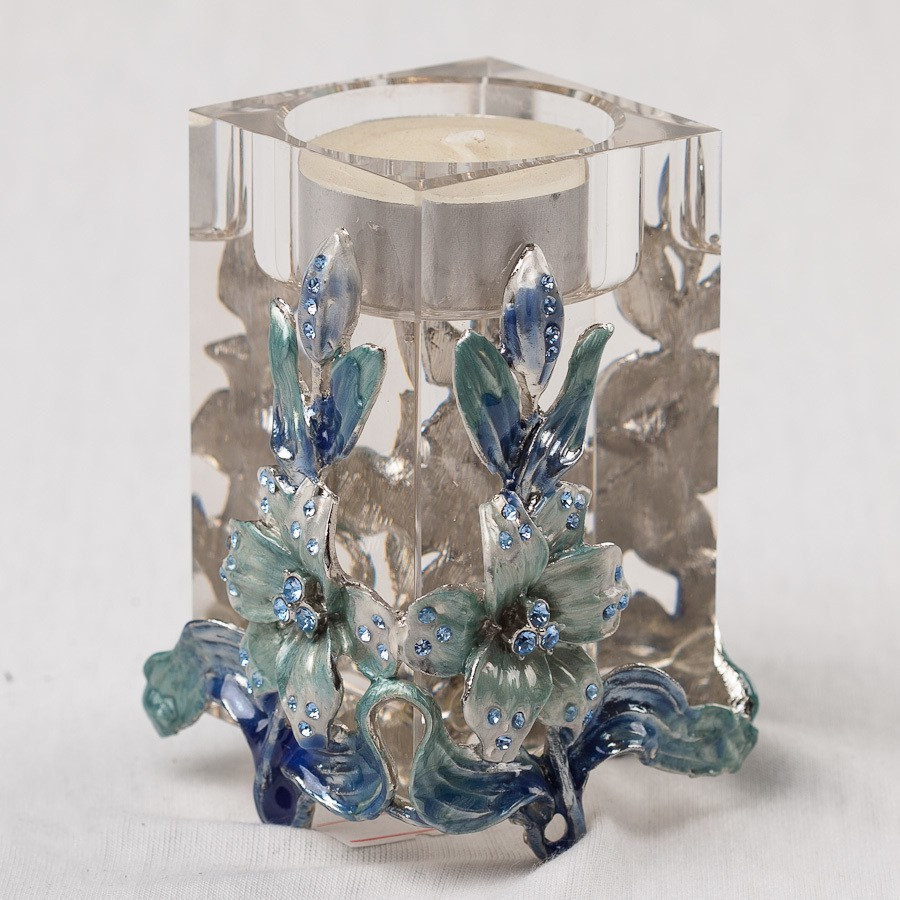 Свічник Unicorn Studio Квіти 007MB скляне скло VE