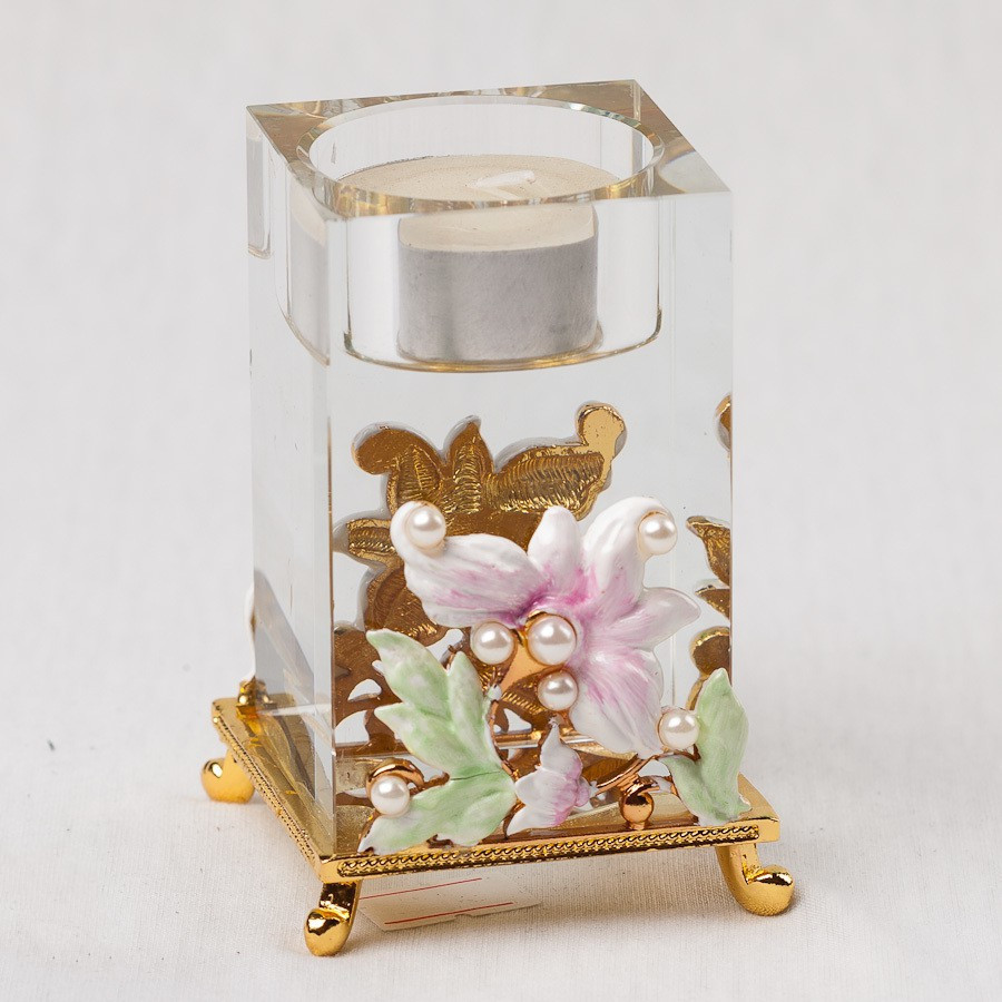 Свічник Unicorn Studio Квіти 009MB скляне скло VE