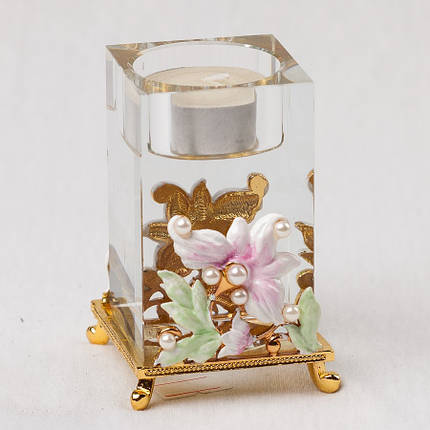 Свічник Unicorn Studio Квіти 009MB скляне скло VE, фото 1