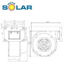 Нагнітальний вентилятор Nowosolar NWS-75/Р з діафрагмою, фото 3