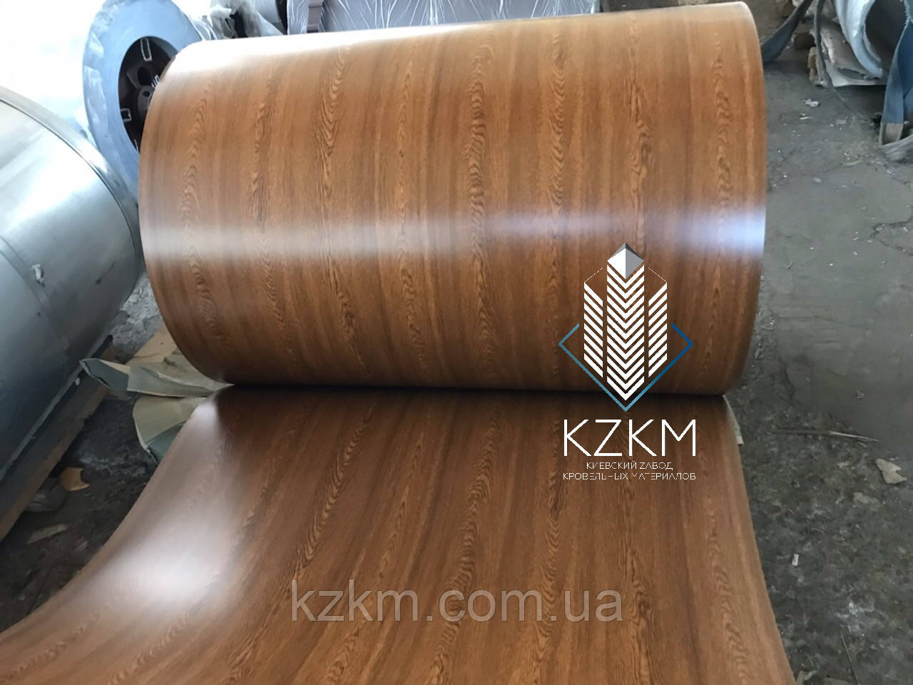 Профнастил під ДЕРЕВО ЗОЛОТИЙ ДУБ двосторонній, окрас з двох сторін, Профіль на паркан під дерево, фото 1