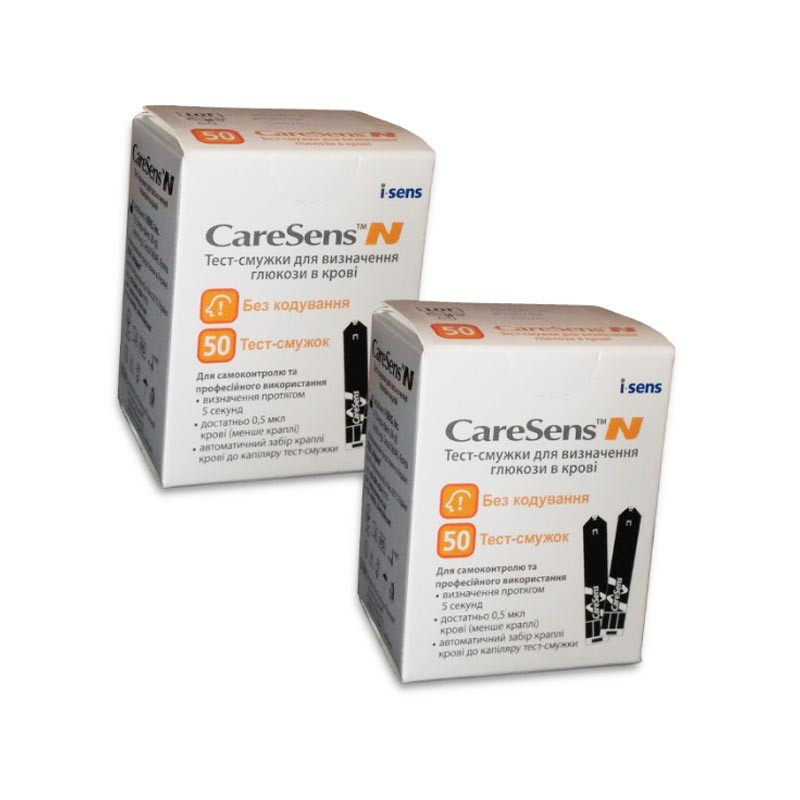 Тест смужки CareSens N No50 — 2 уп. (100 шт.)