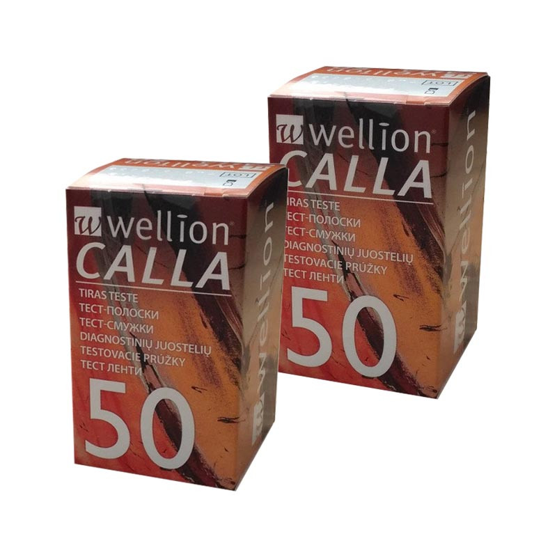 Набір тест-смужок Wellion Calla No50 з 2 паковань (100 штук відразу)