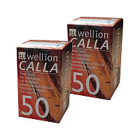 Набор тест-полосок Wellion Calla №50 из 2 упаковок (100 штук сразу)